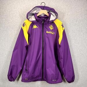 Kappa Adverzip Mediacom Fiorentina Violet Indigo Soccer Jacket Mens Size XL‎
